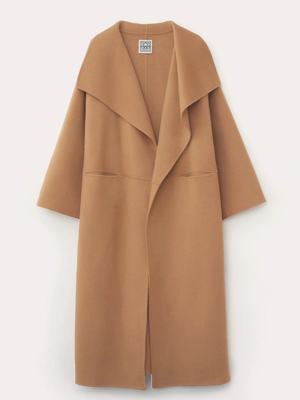 Toteme Brown Draped Wool Coat